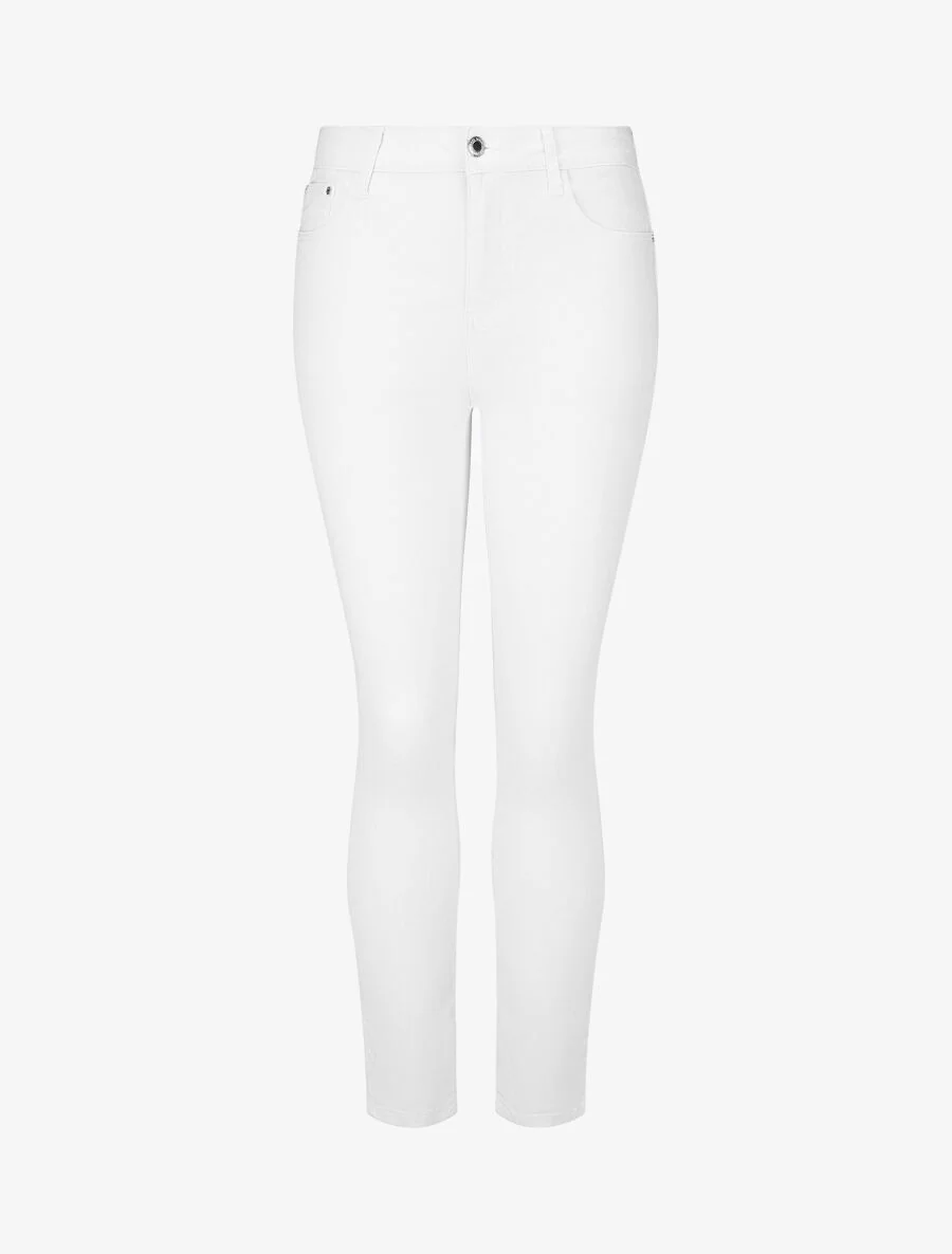 Jean grande taille coupe skinny taille standard - Blanc