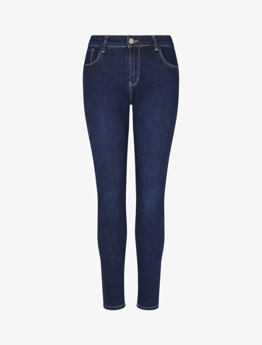 Jean grande taille coupe slim - Bleu