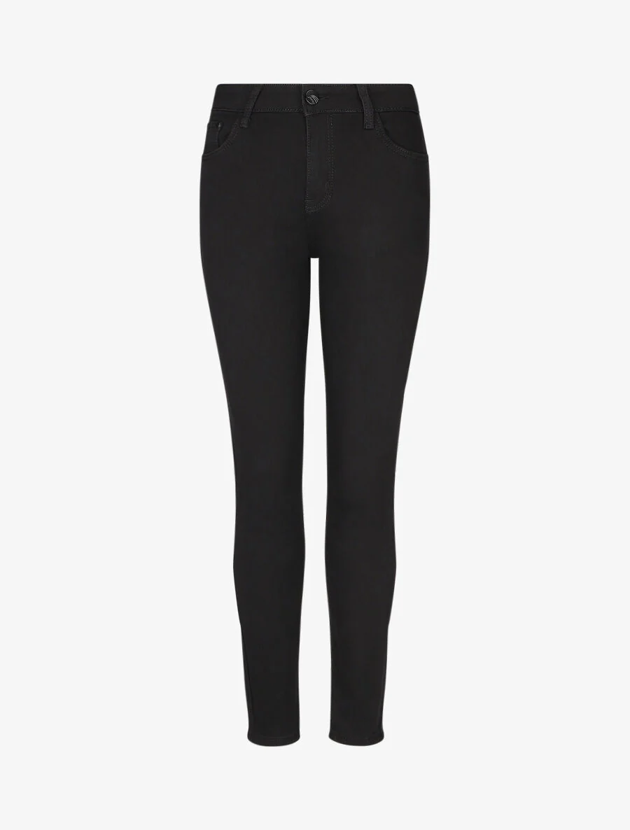 Jean grande taille coupe slim - Noir