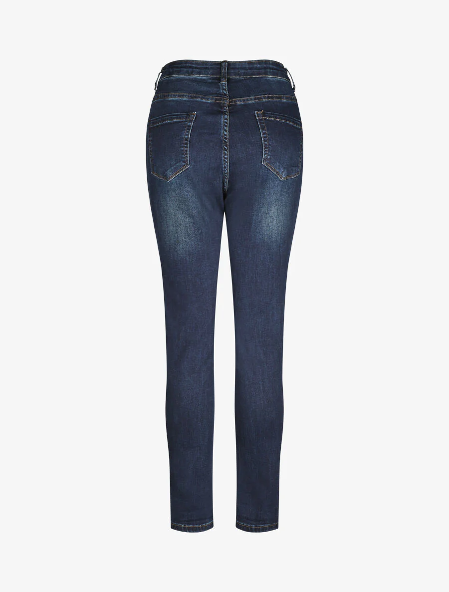 Jean grande taille slim à taille haute - Denim foncé - Image 2