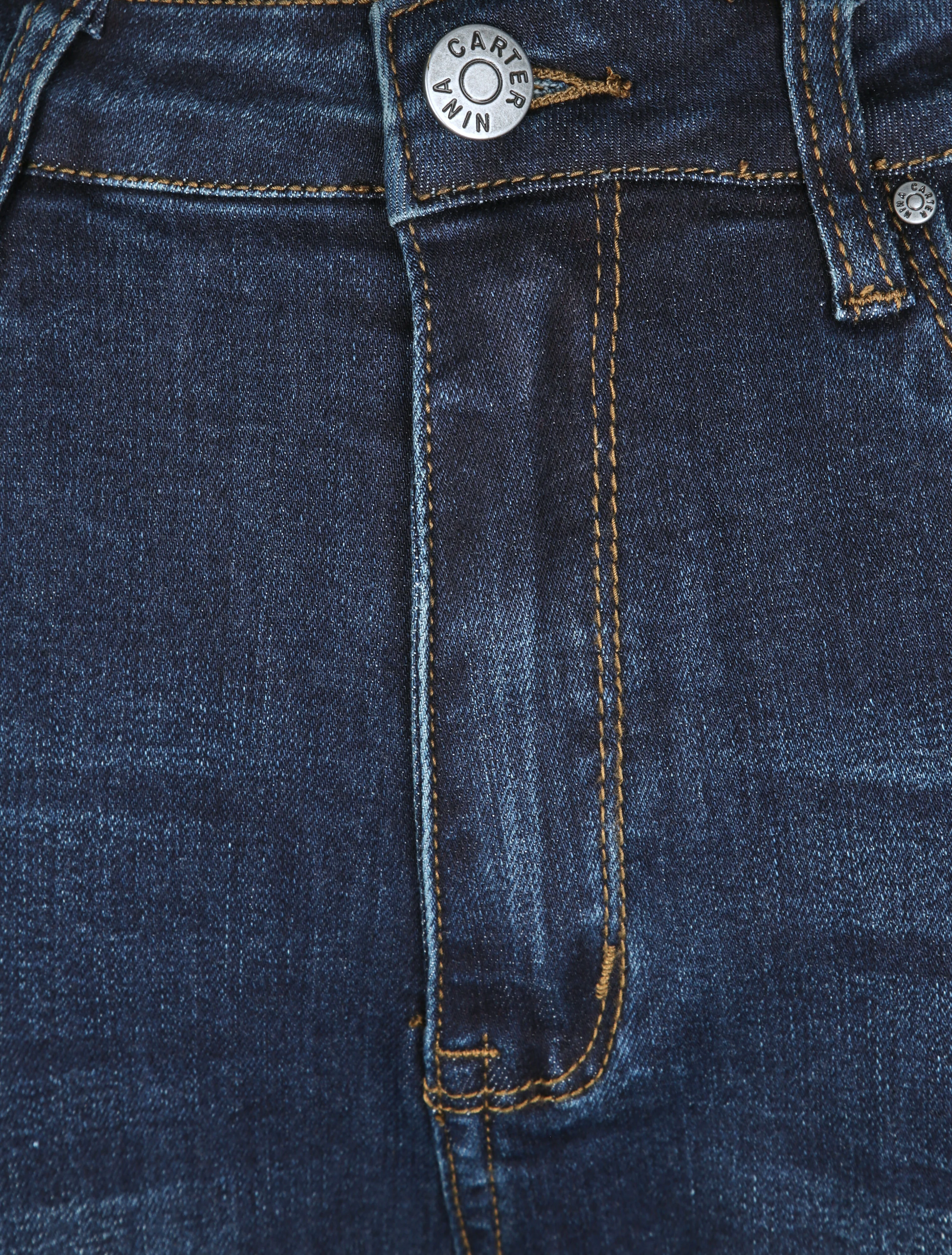 Jean grande taille slim à taille haute - Denim foncé - Image 3