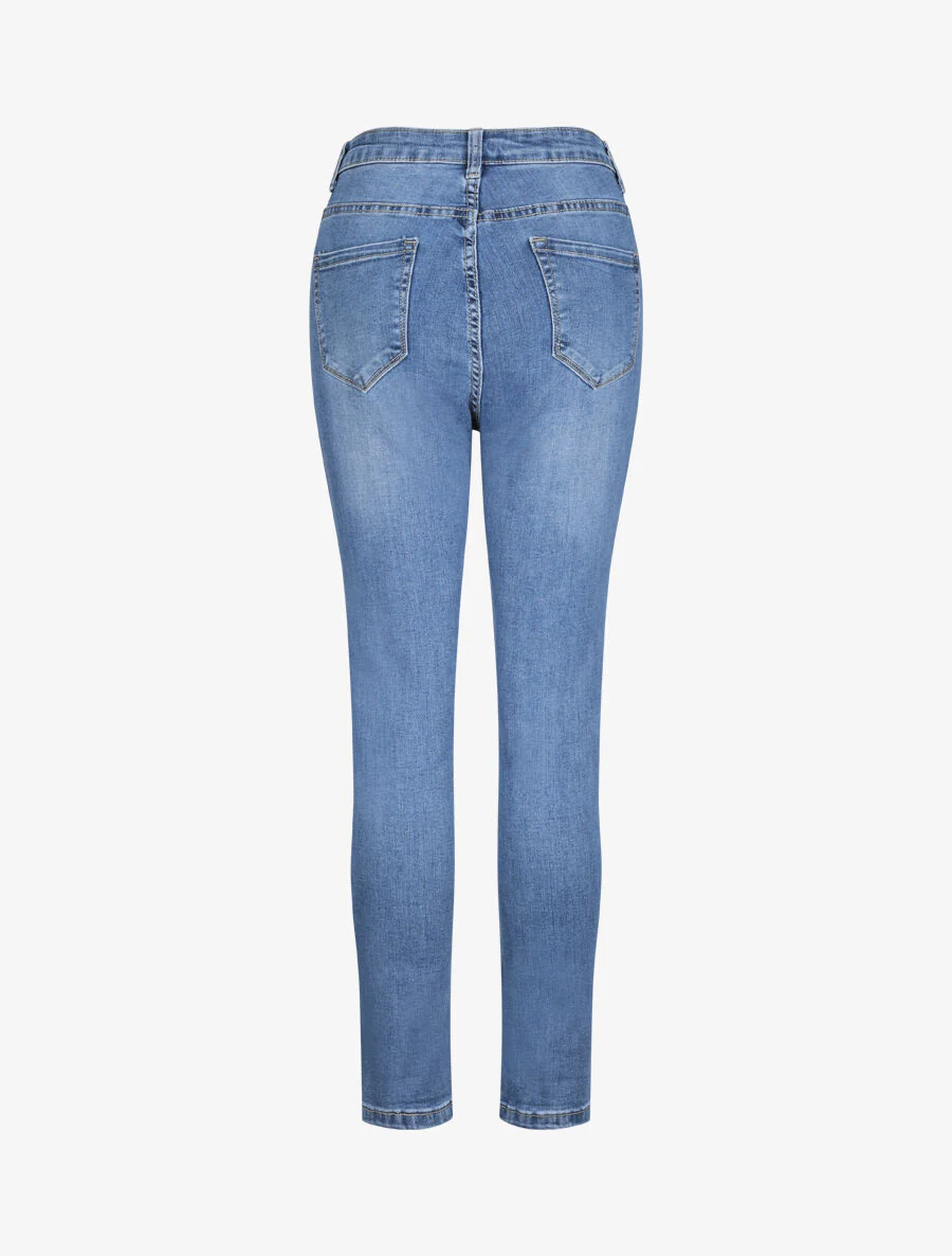 Jean grande taille slim à taille haute - Bleu denim - Image 2