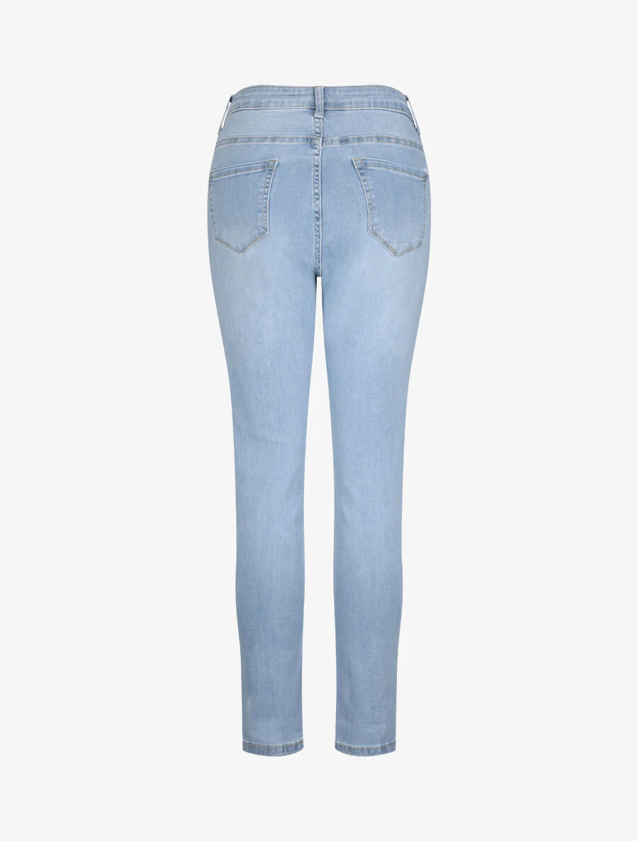 Jean grande taille slim à taille haute - Bleu clair - Image 2
