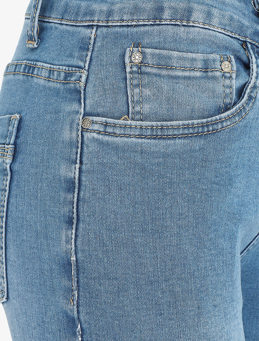 Jean grande taille slim - Bleu clair - Image 3