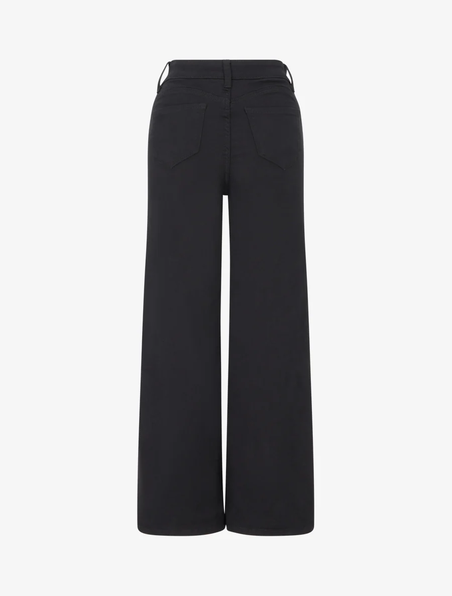Jean grande taille uni coupe droite - Noir - Image 2