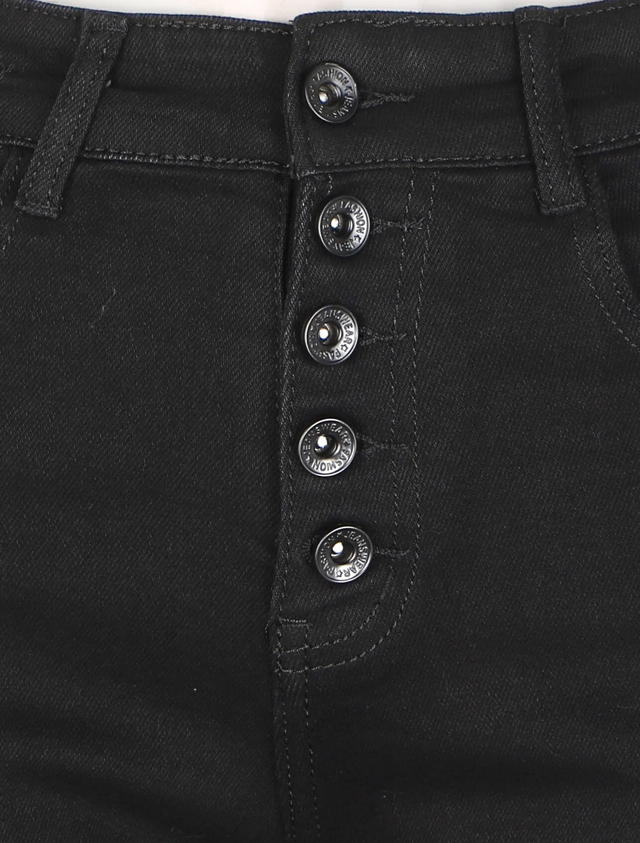 Jean mom à fermeture boutonnée - Noir - Image 3