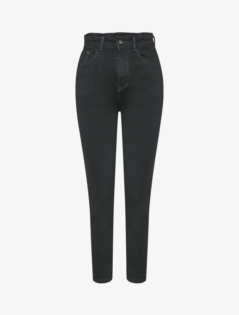 Jean mom à taille empire - Noir