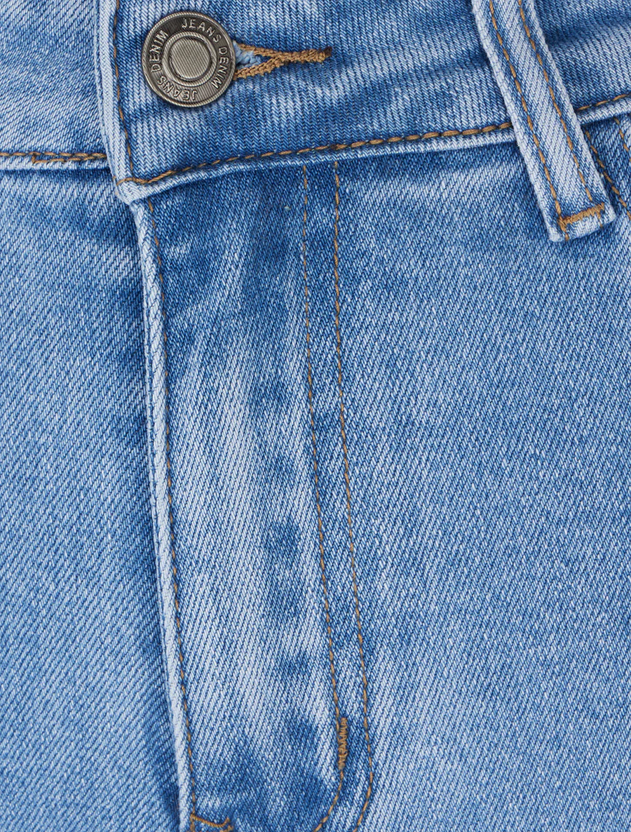 Jean mom basique taille standard - Bleu - Image 3