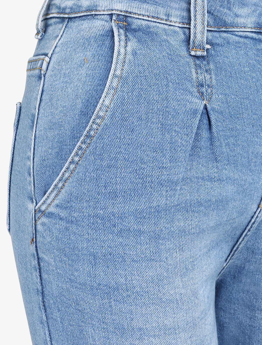 Jean mom fit légérement délavé - Denim clair - Image 3