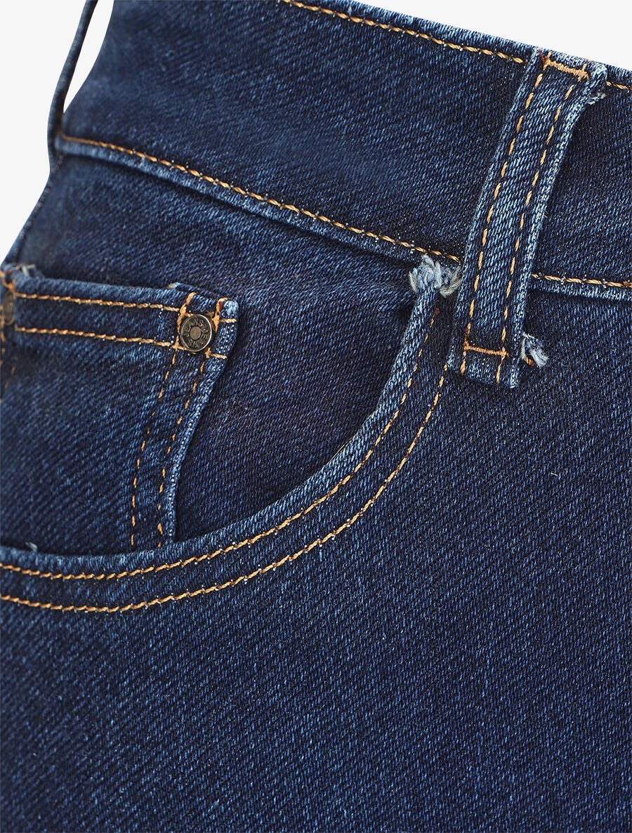 Jean mom taille haute - Bleu brut - Image 3