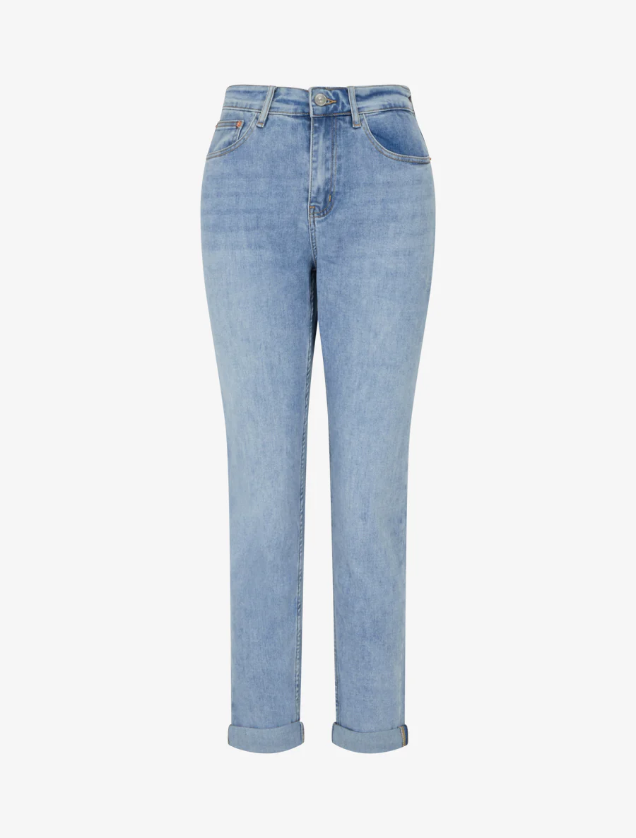 Jean mom taille haute - Bleu clair