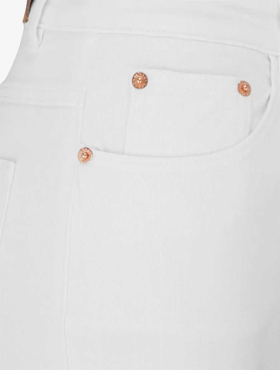 Jean mom taille haute - Blanc - Image 3