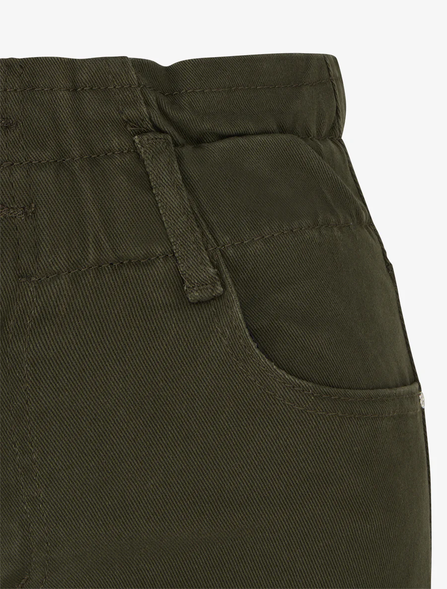 Jean mom taille haute élastiquée - Kaki - Image 3