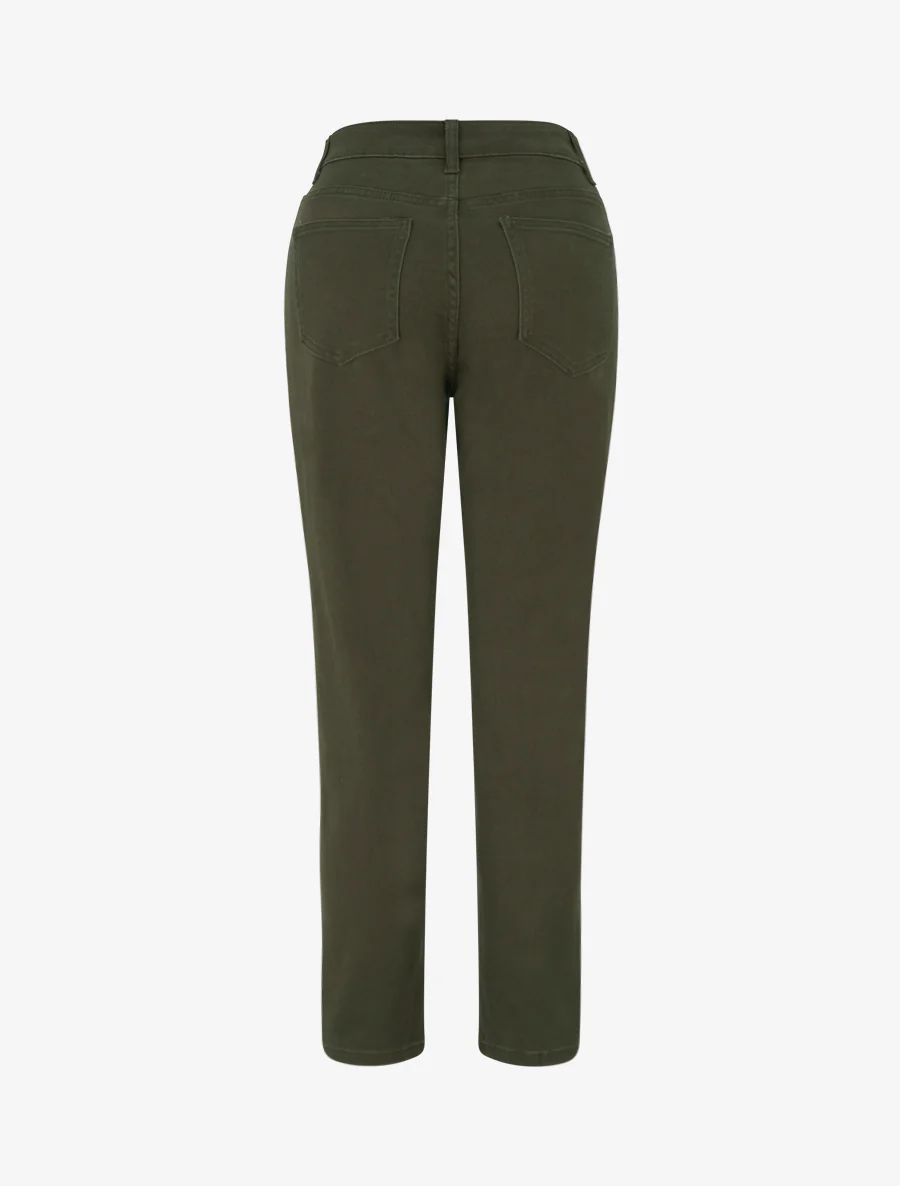 Jean mom uni - Kaki - Image 2