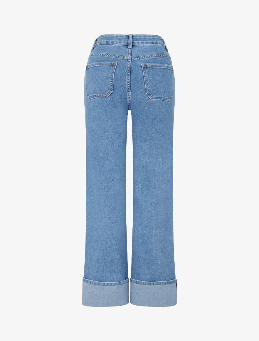 Jean push up à 4 poches - Bleu - Image 2