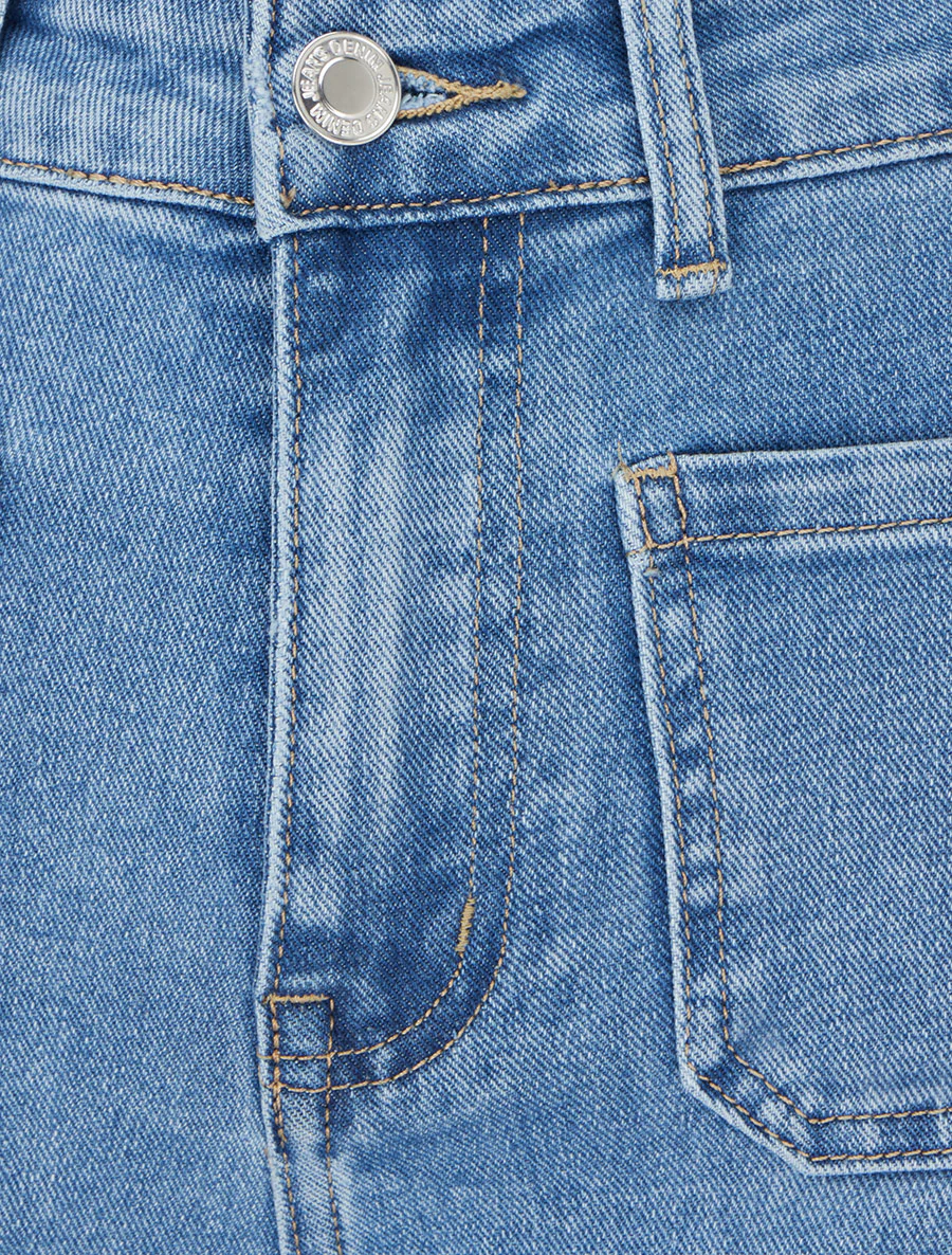 Jean push up à 4 poches - Bleu - Image 3