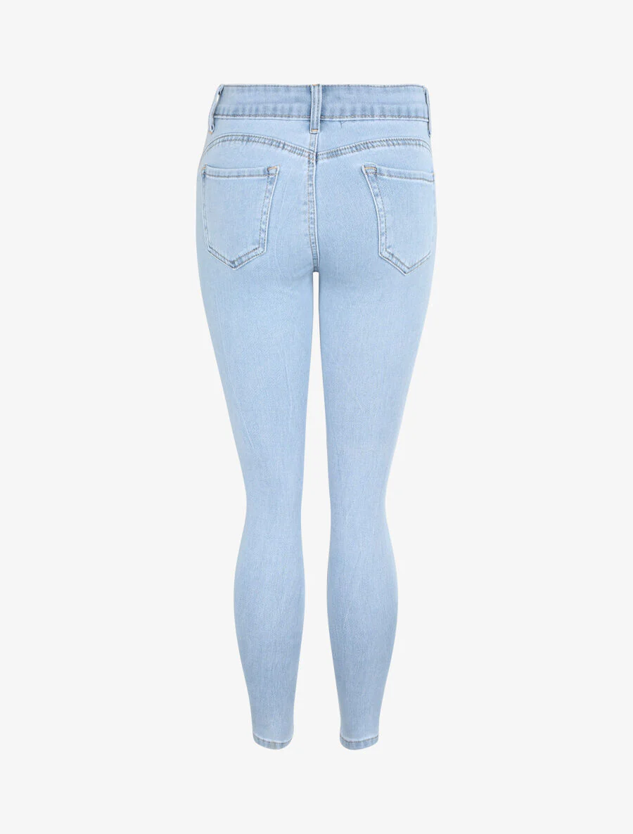 Jean push up à taille haute - Bleu - Image 2