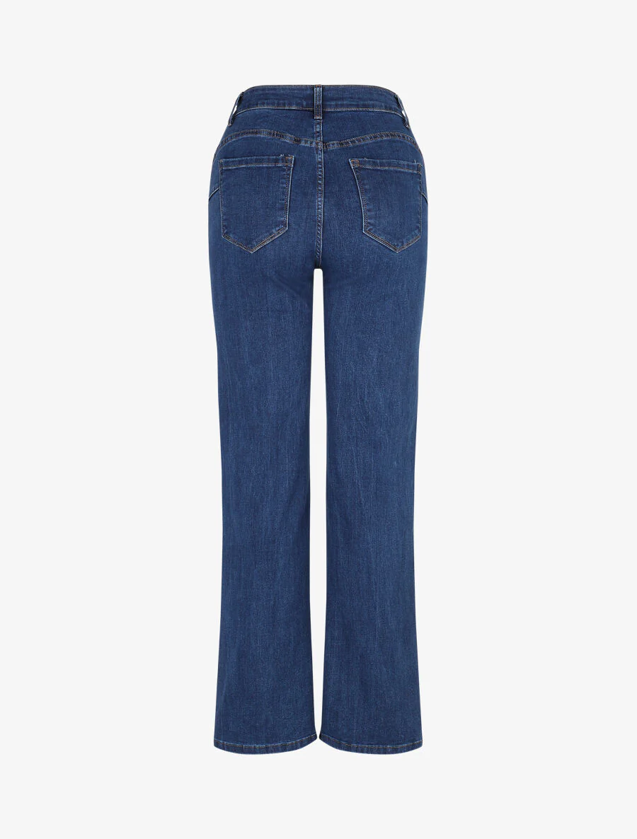 Jean push up classique coupe droite - Bleu - Image 2