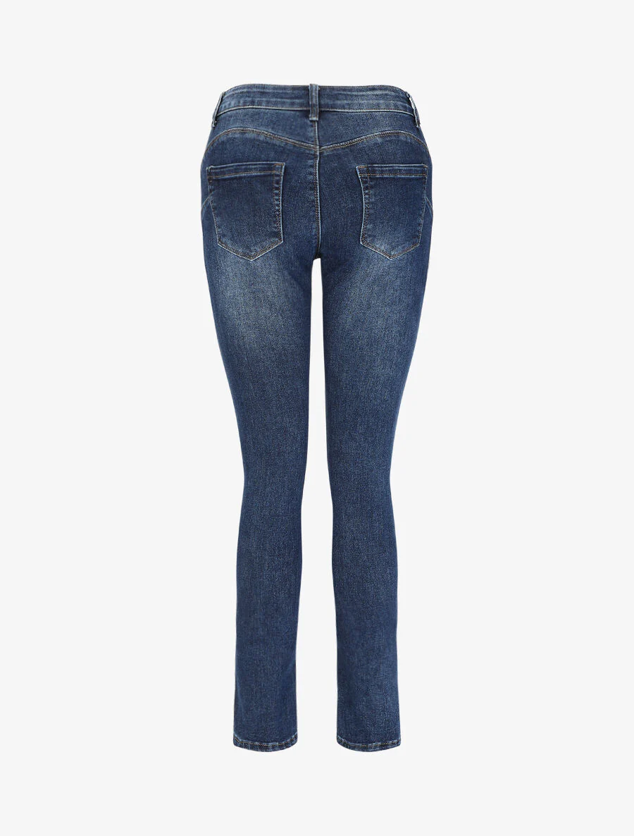 Jean push up classique coupe slim - Bleu - Image 2