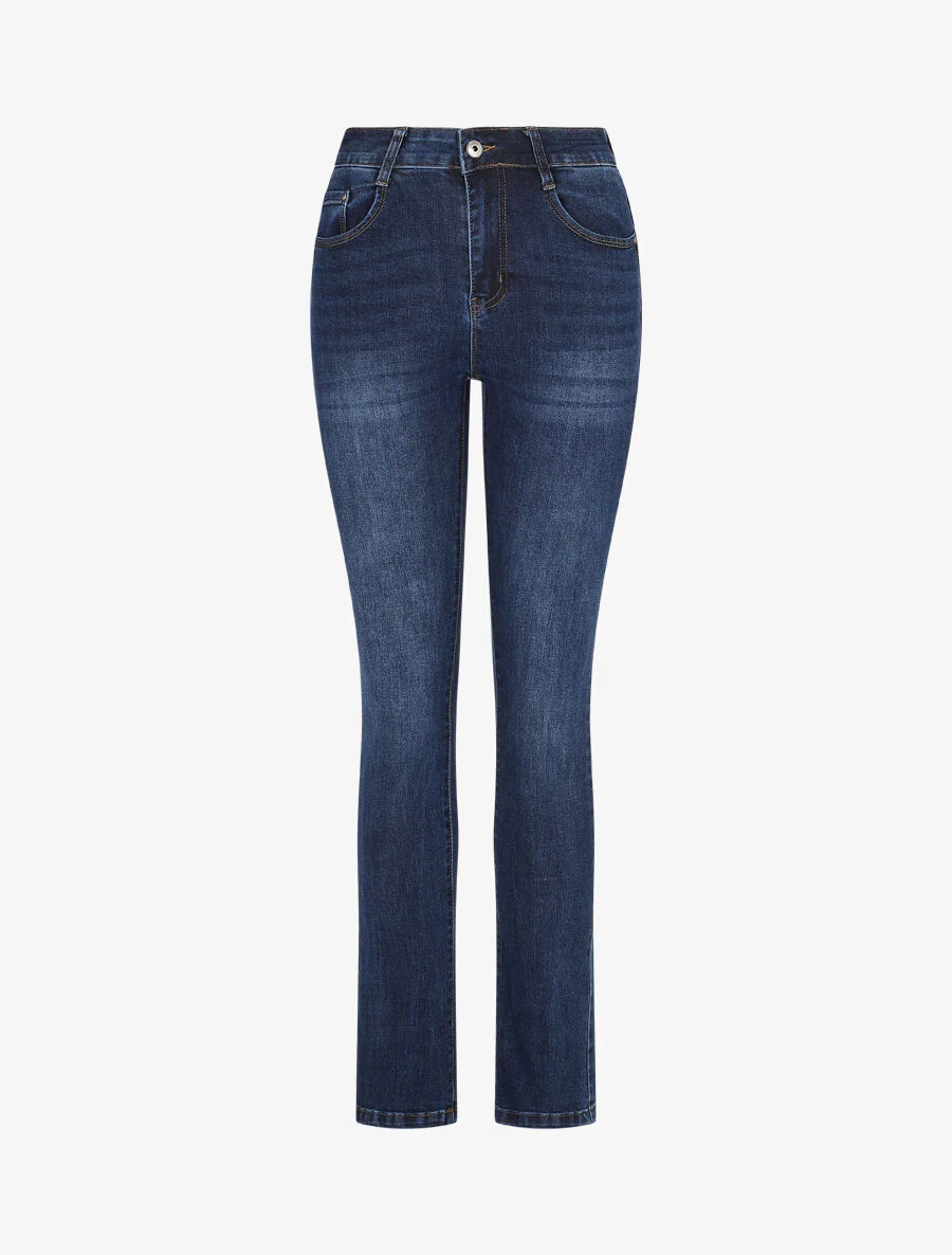 Jean push up classique coupe slim - Bleu brut