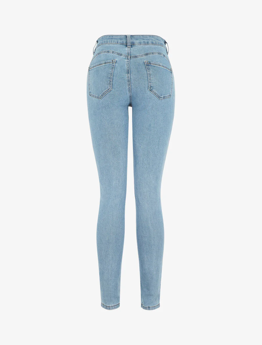 Jean push up coupe droite - Bleu - Image 2