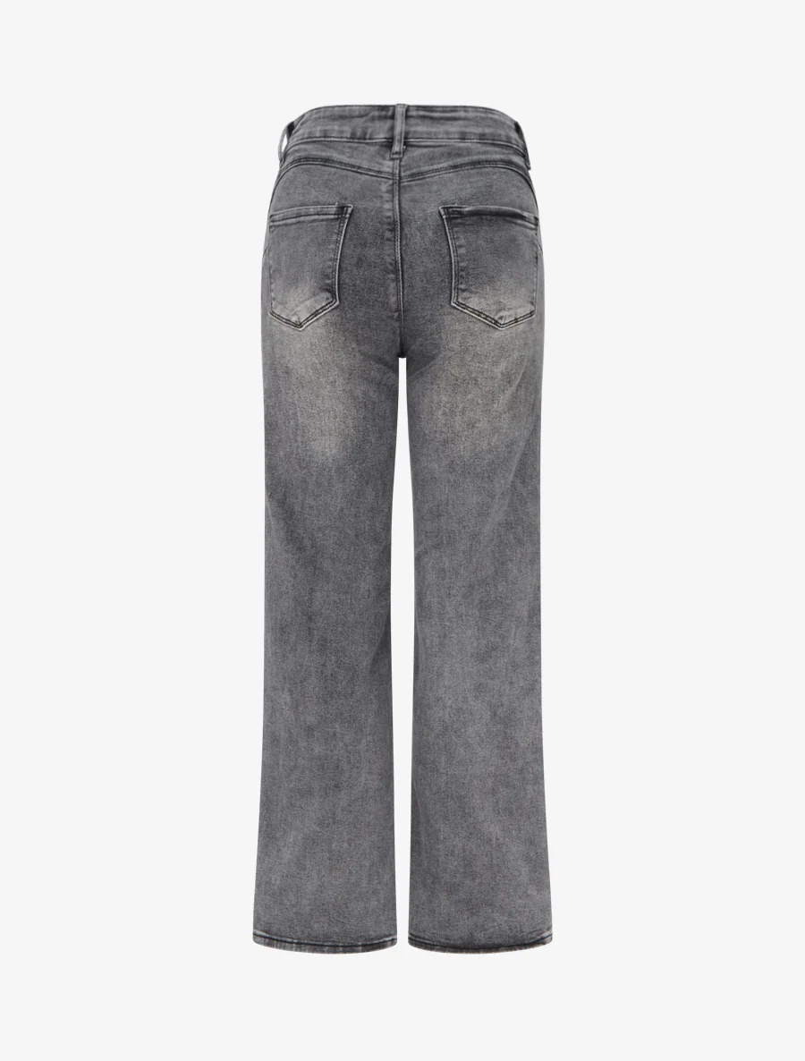 Jean push up coupe droite - Gris - Image 2