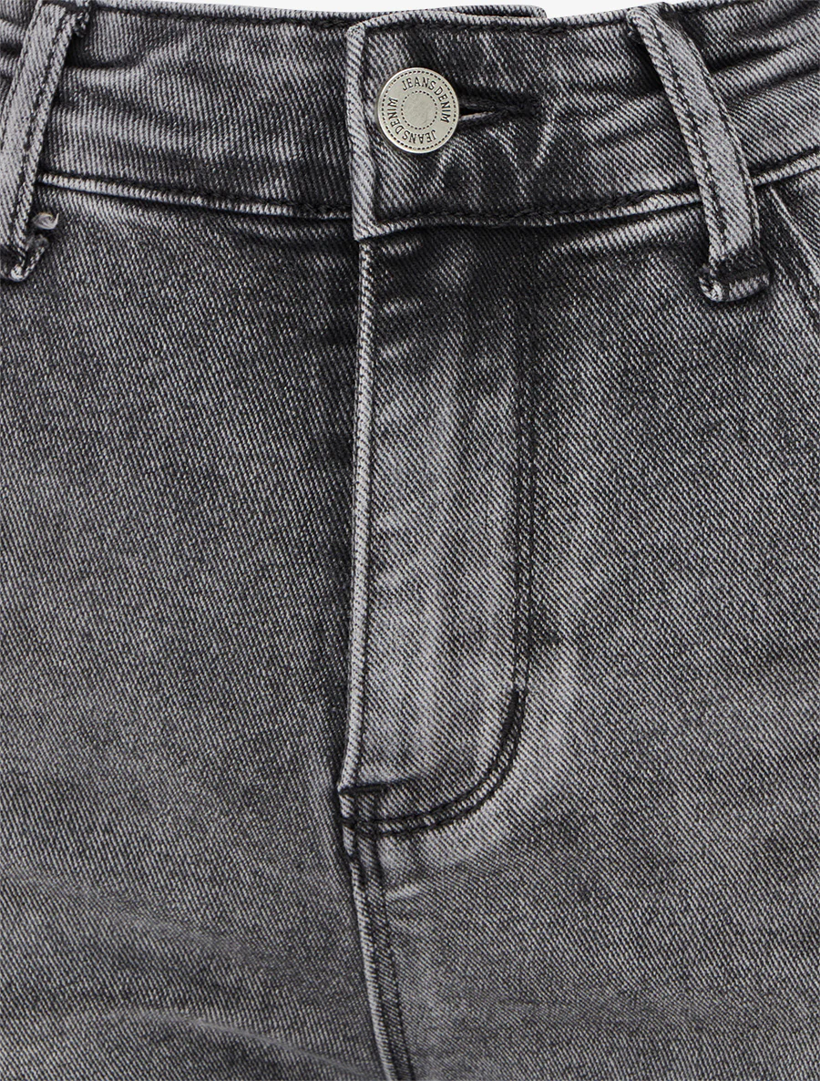 Jean push up coupe droite - Gris - Image 3