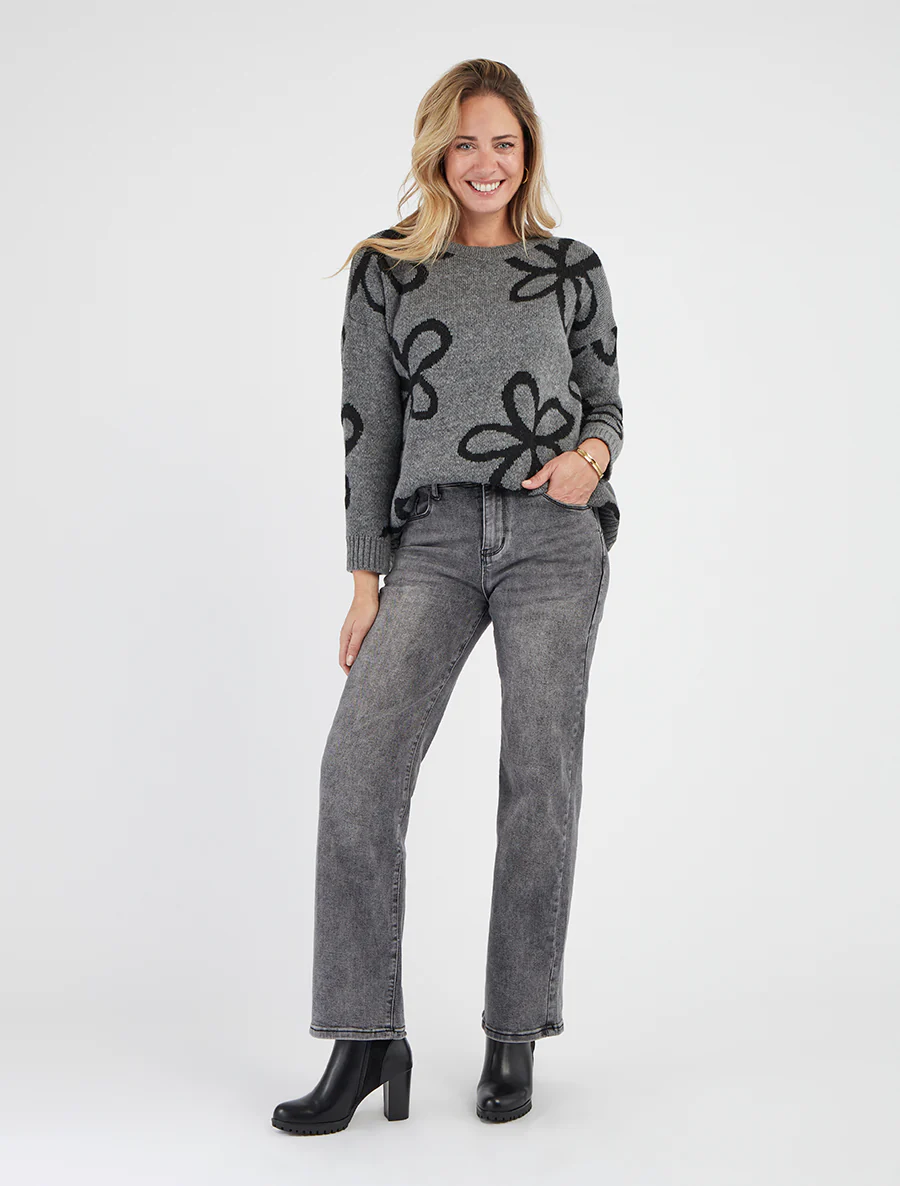 Jean push up coupe droite - Gris - Image 4