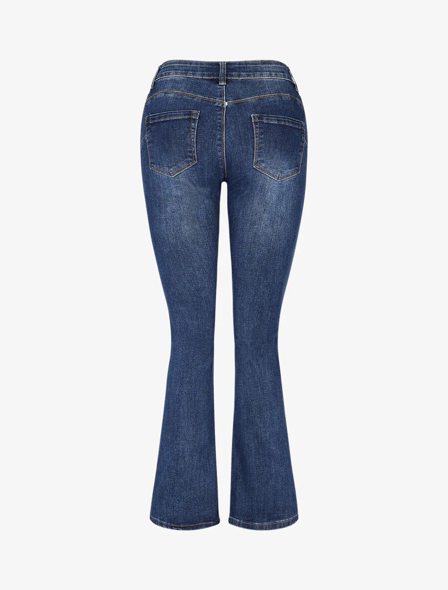 Jean push up coupe flare - Bleu - Image 2