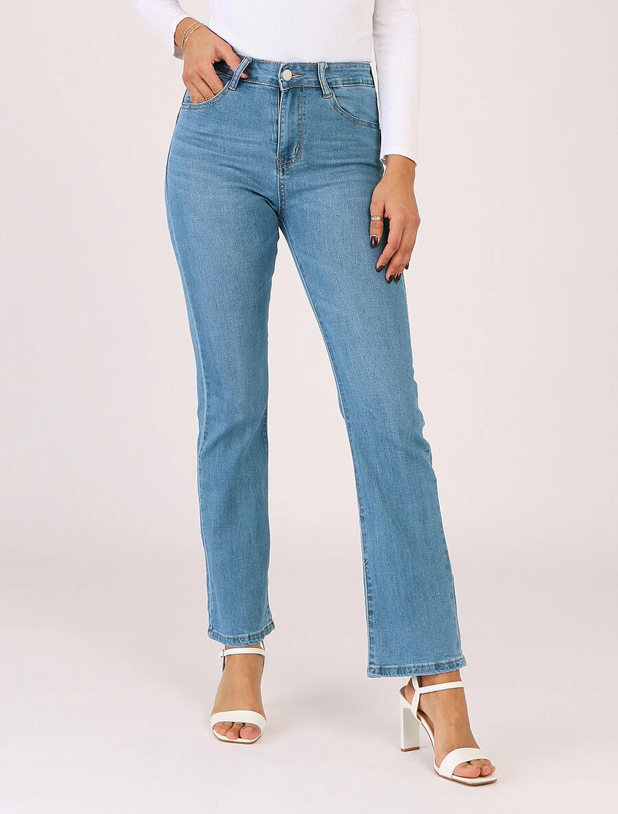 Jean push up coupe flare - Bleu - Image 4