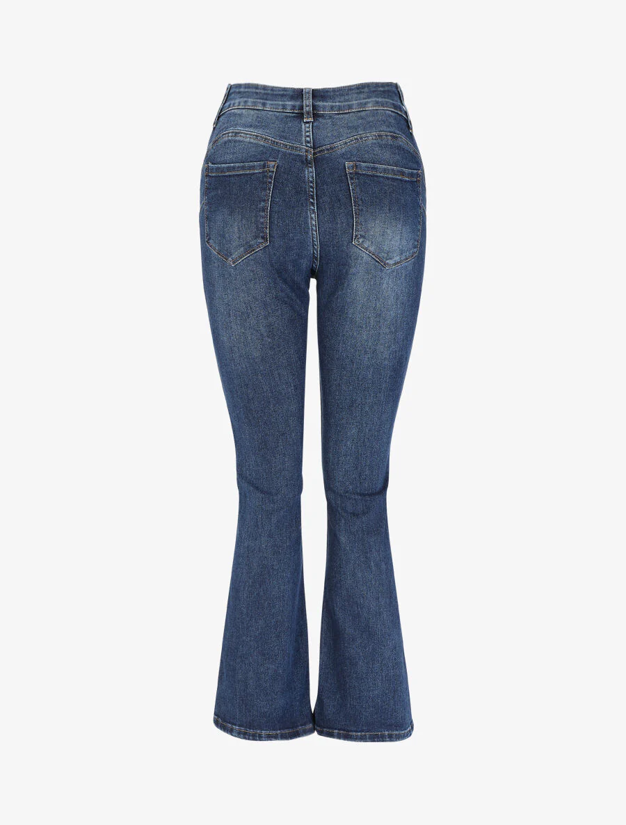 Jean push up coupe flare - Bleu - Image 2