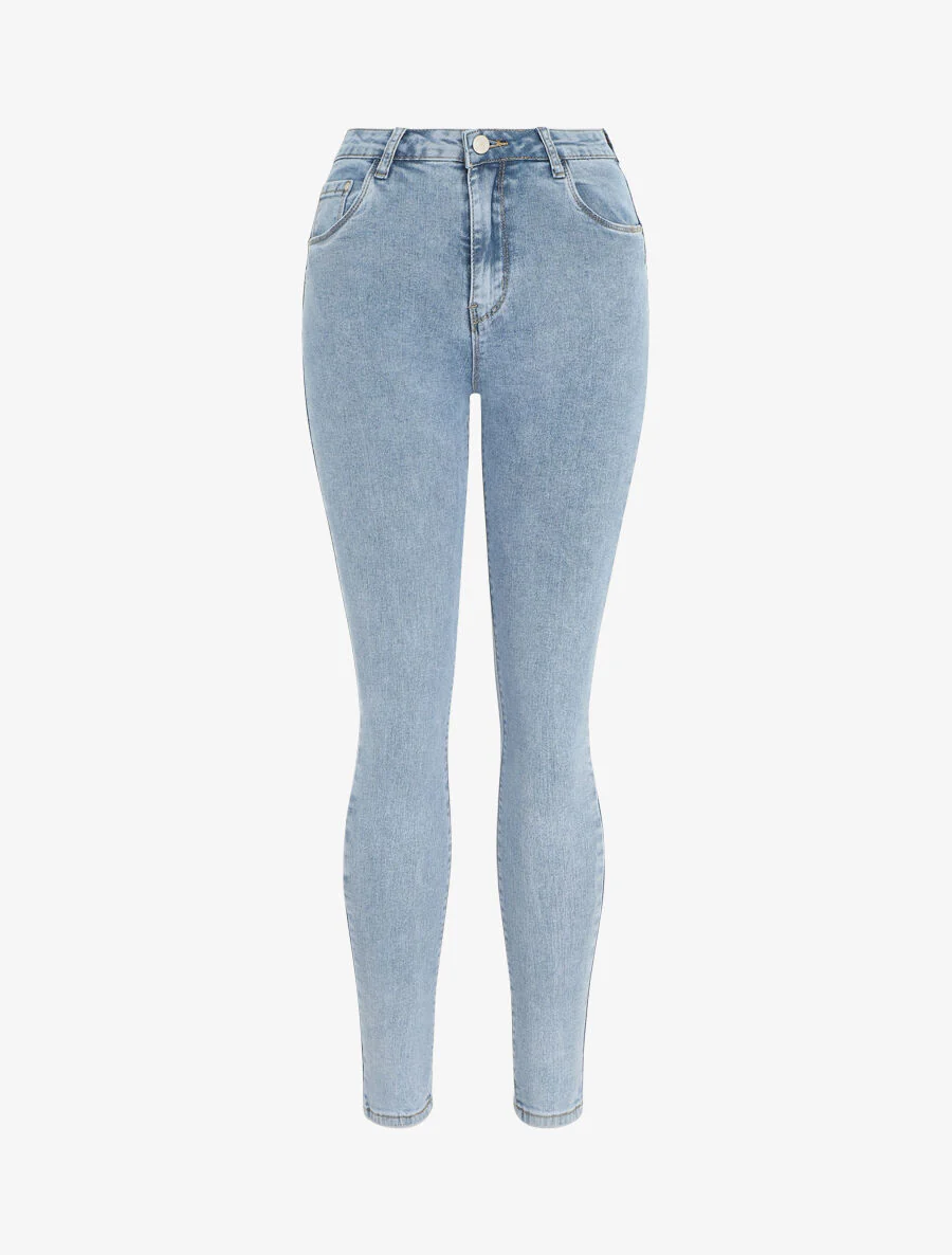 Jean push up coupe skinny taille standard - Bleu clair