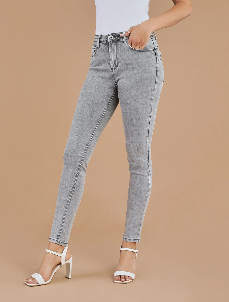 Jean push up coupe slim - Gris - Image 4