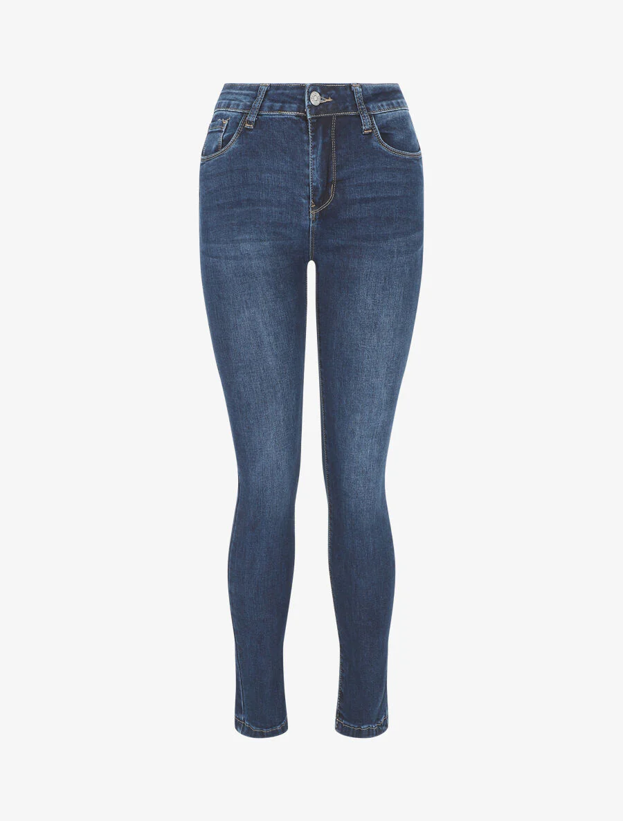 Jean push up coupe slim taile standard - Bleu