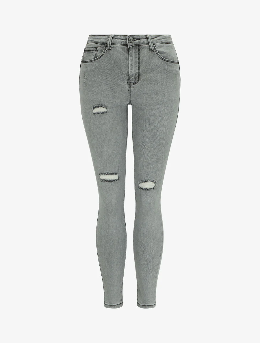 Jean push up déchiré - Gris