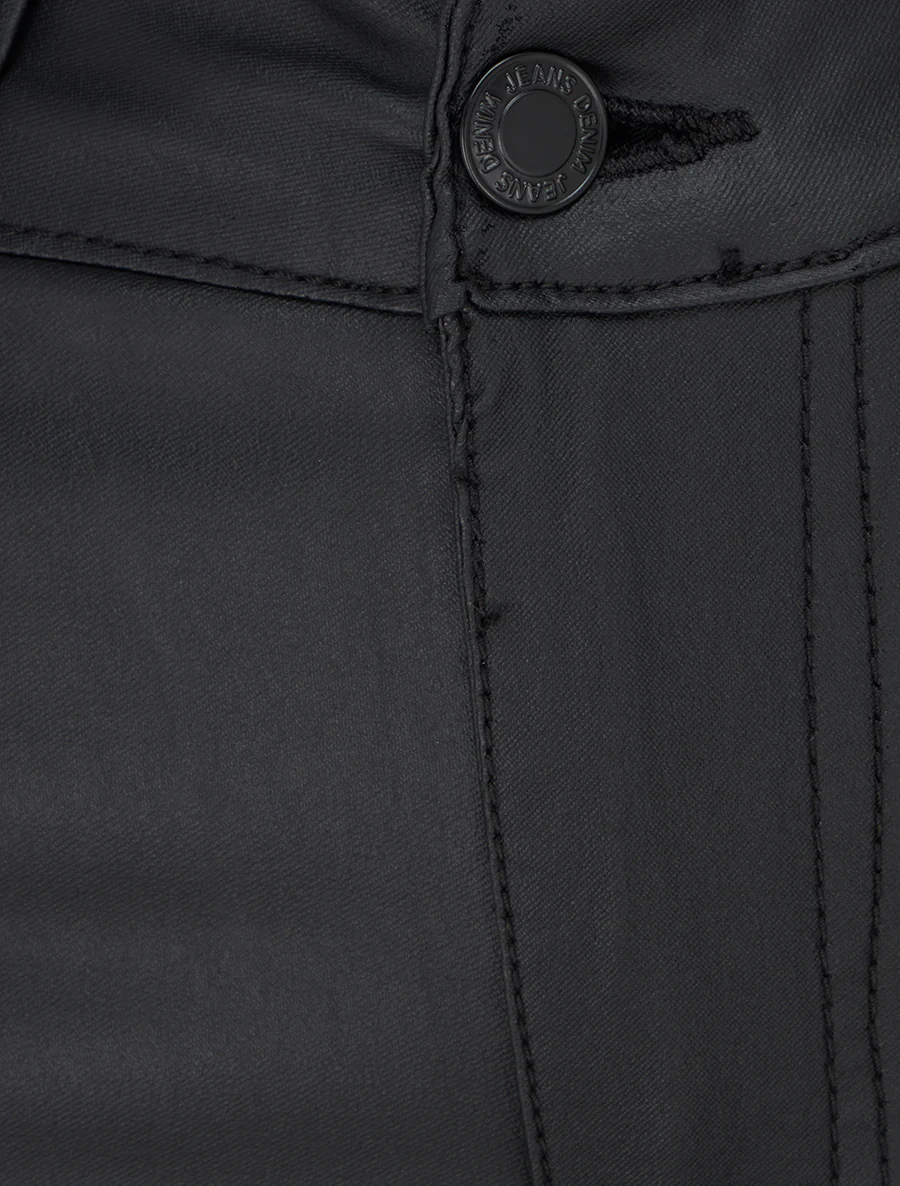 Jean push up enduit - Noir - Image 3