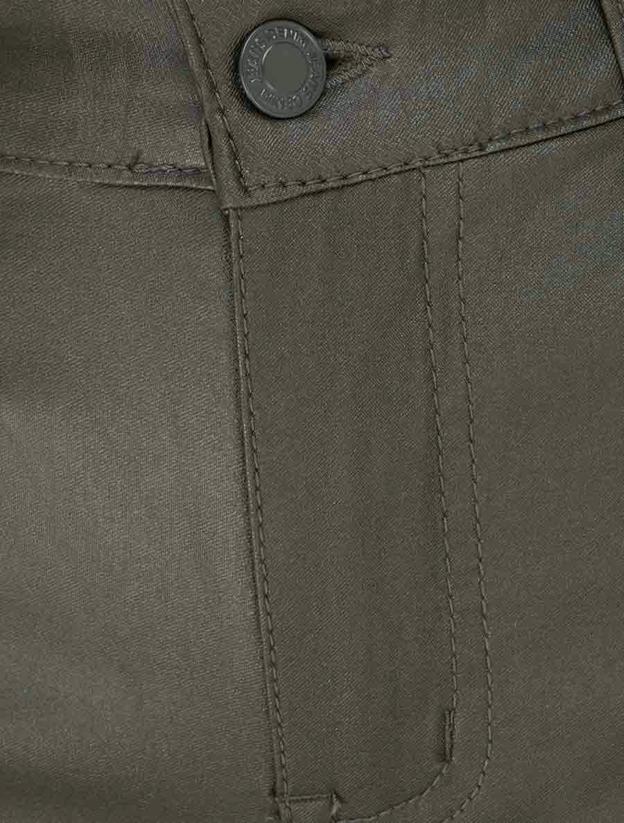 Jean push up enduit - Kaki - Image 3