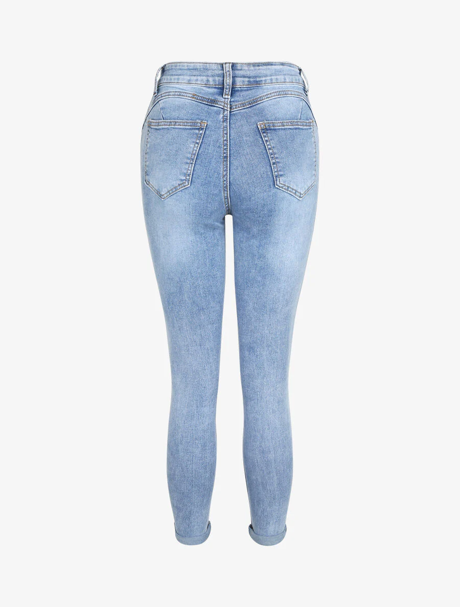 Jean push up retroussable - Bleu - Image 2