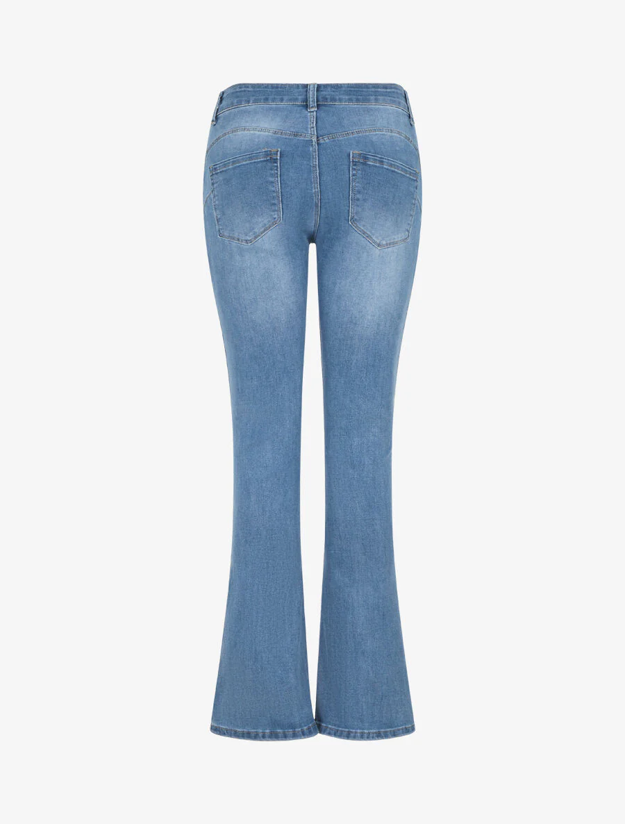 Jean push up standard coupe flare - Bleu - Image 2