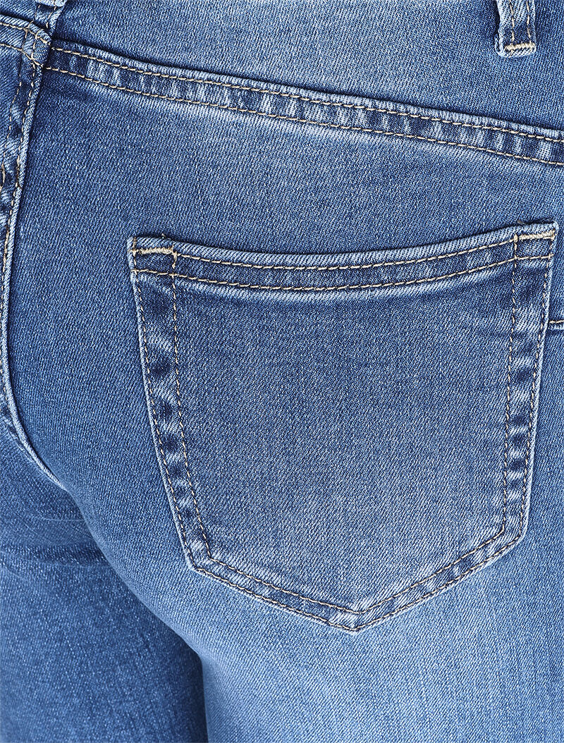 Jean push-up taille haute coupe skinny - Bleu denim - Image 3