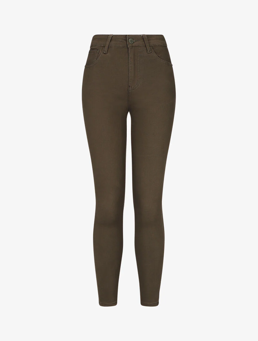 Jean skinny 7/8 push up - Kaki