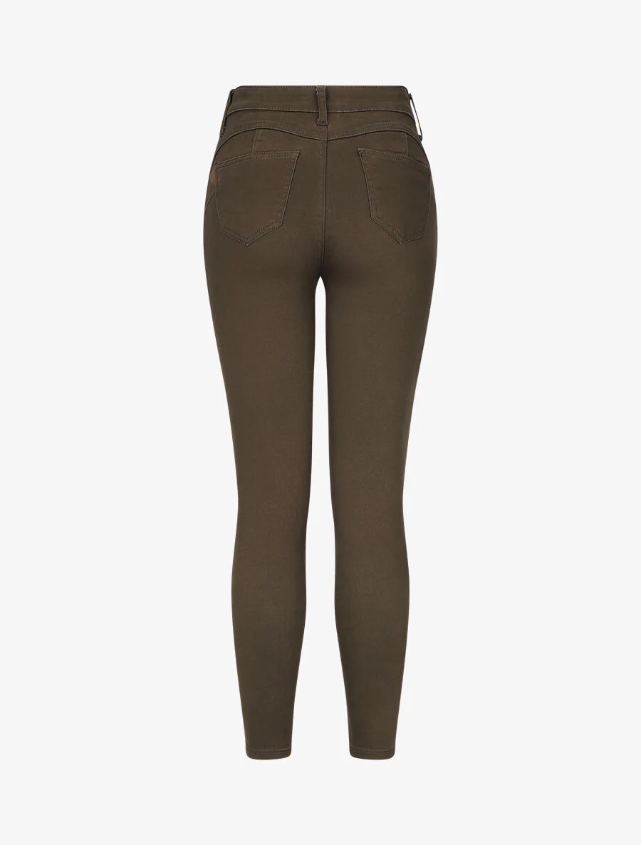 Jean skinny 7/8 push up - Kaki - Image 2