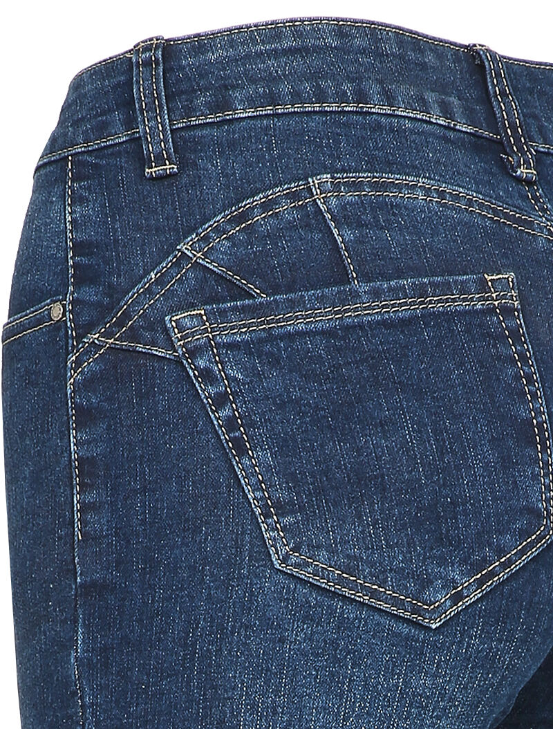 Jean skinny à bords coupe franche - Bleu denim - Image 3
