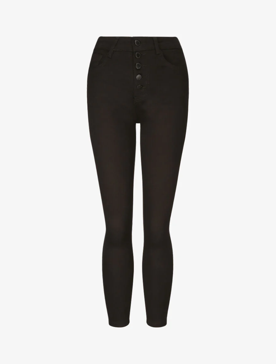Jean skinny à fermeture boutonnée - Noir