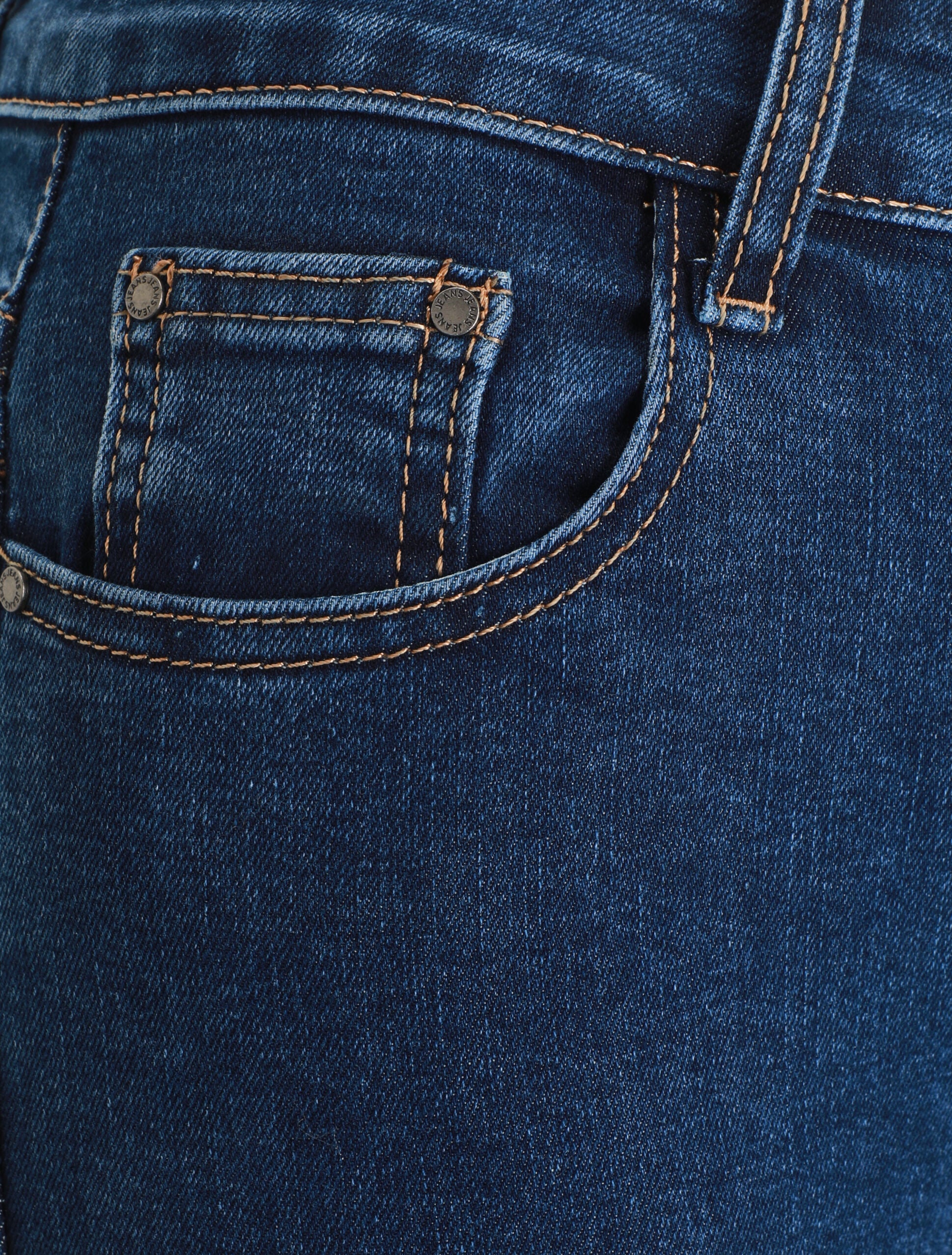 Jean skinny à ourlet - Bleu denim - Image 3
