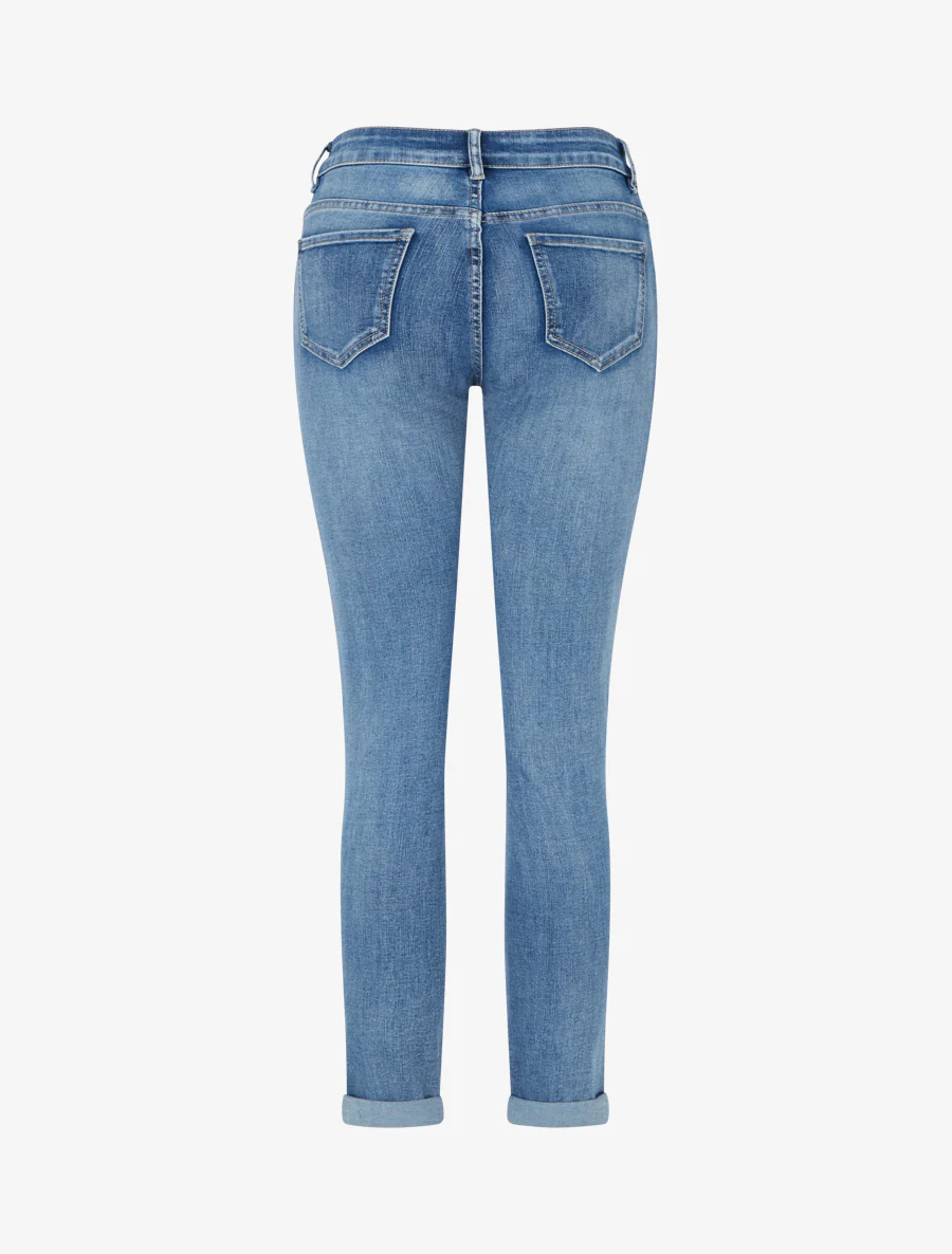 Jean skinny à ourlets bijoux - Bleu - Image 2