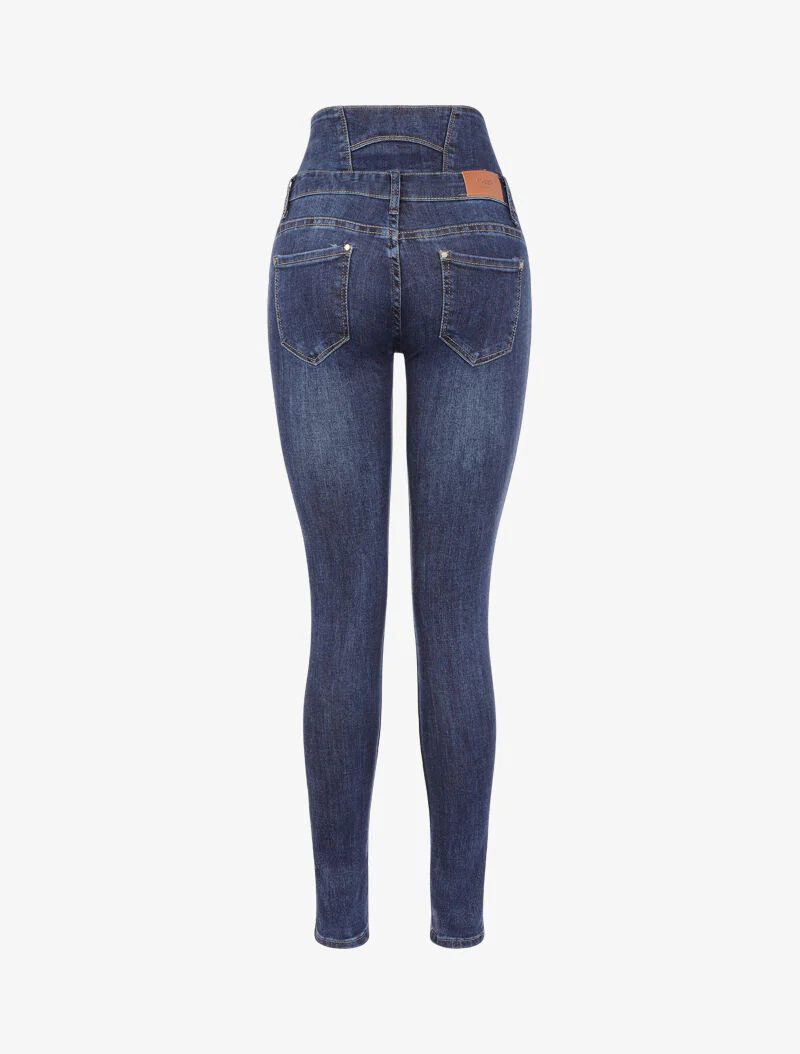 Jean skinny à taille empire - denim - bleu denim - Image 2