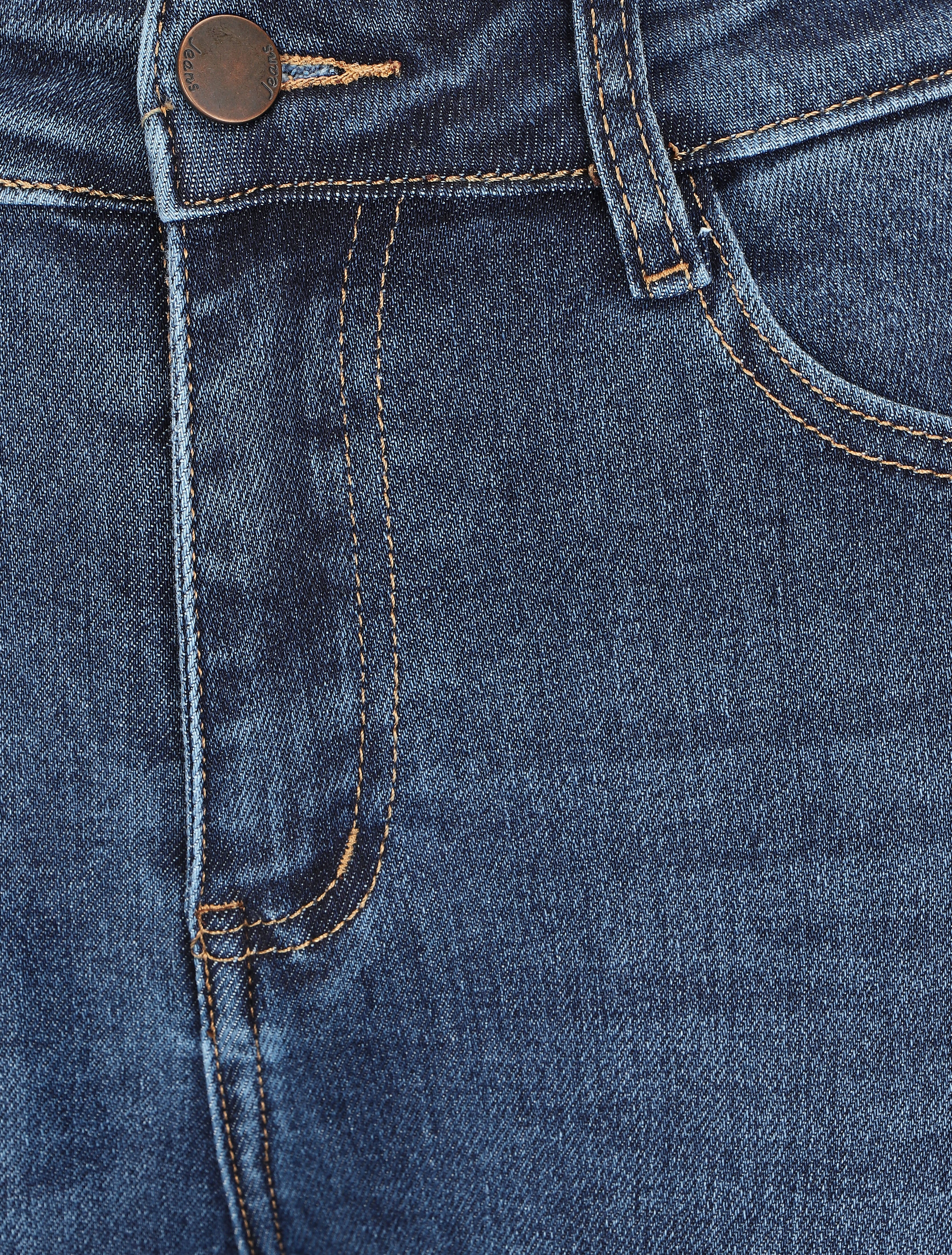 Jean skinny à taille haute - Bleu - Image 3