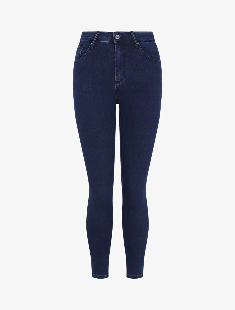 Jean skinny à taille standard - Marine