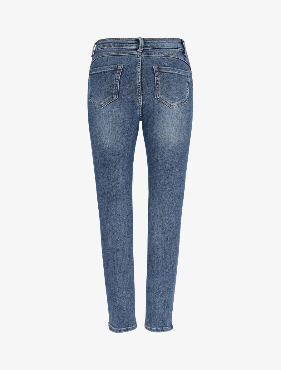 Jean skinny à taille standard - Bleu - Image 2